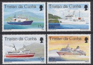 1998 Tristan Da Cunha. SG.639-42 Cruise Ships. set 4 values U/M (MNH)