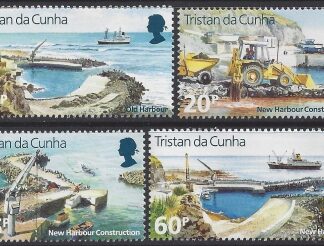 1996 Tristan Da Cunha. SG.598-601 Constuction of New Harbour. set 4 values U/M (MNH)