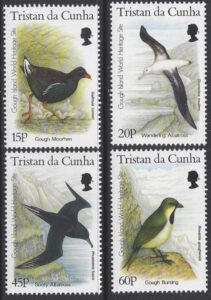 1996 Tristan Da Cunha. SG.602-5 Declaration of Gough Island as World Heritage site for birds Set 4 values U/M (MNH)