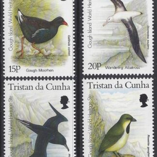 1996  Tristan Da Cunha. SG.602-5 Declaration of Gough Island as World Heritage site for birds Set 4 values U/M (MNH)