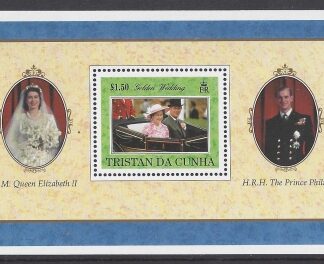 1997 Tristan Da Cunha. MS.630 Golden Wedding of Queen Elizabeth & Prince Philip. mini sheet U/M (MNH)