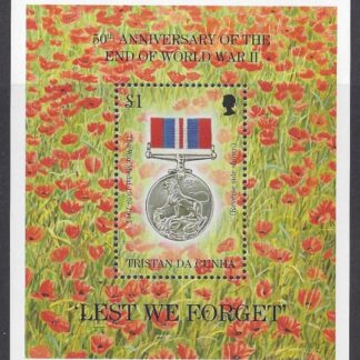1995 Tristan Da Cunha. MS.584 50th Anniversary of The End of The Second World War. mini sheet U/M (MNH)