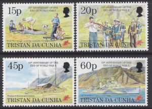 1995 Tristan Da Cunha. SG.580-3 50th Anniversary of The End of The Second World War. set 4 values U/M (MNH)