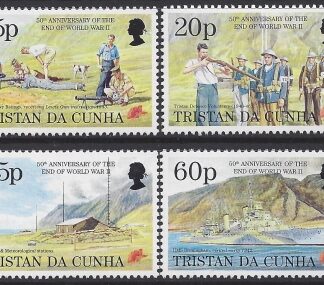1995 Tristan Da Cunha. SG.580-3  50th Anniversary of The End of The Second World War.  set 4 values U/M (MNH)
