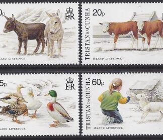 1994 Tristan Da Cunha. SG.572-5  Island Livestock (first series) set 4 values U/M (MNH)