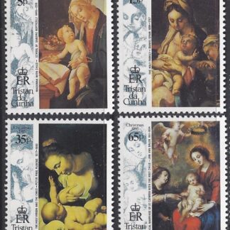 1993 Tristan Da Cunha. SG.549-52 Christmas Religious Paintings. set 4 values U/M (MNH)