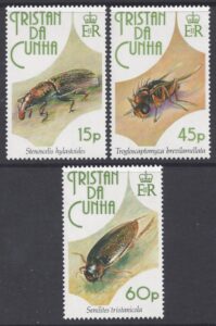 1993 Tristan Da Cunha. SG.539-41 Insects set 3 values U/M (MNH)