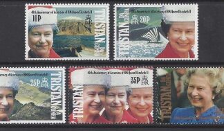 1992 Tristan Da Cunha. SG.526-30 40th Anniv. of Queen Elizabeth II Accession. set 4 values U/M (MNH)