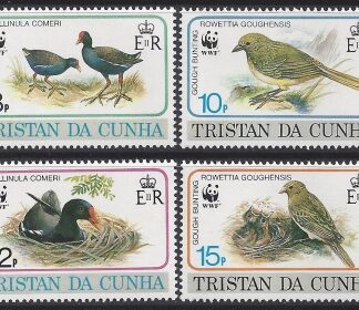 1991 Tristan Da Cunha. SG.518-21  Endangered Species - Birds.  set 4 values U/M (MNH)