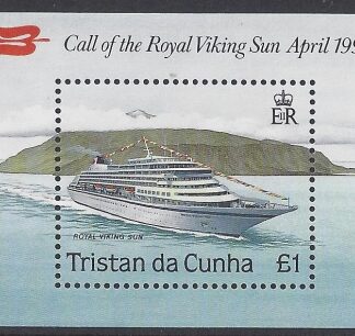 1991 Tristan Da Cunha. MS.513 Visit of Royal Viking Sun. mini sheet U/M (MNH)