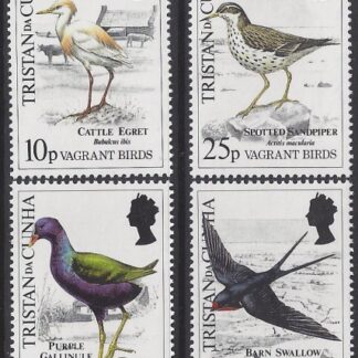 1989 Tristan Da Cunha. SG.486-9  Vagrant Birds. set 4 values U/M (MNH)
