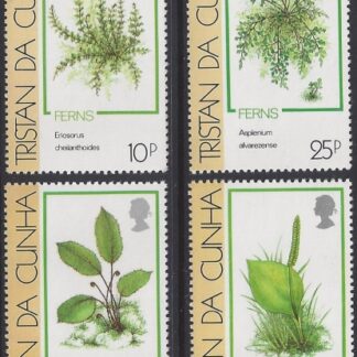 1989 Tristan Da Cunha. SG.478-81  Ferns. set 4 values U/M (MNH)