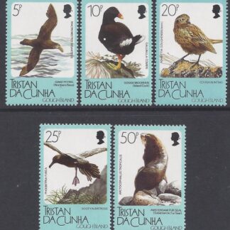1989 Tristan Da Cunha. SG.473-7  Fauna of Gough Island. set 5 values U/M (MNH)