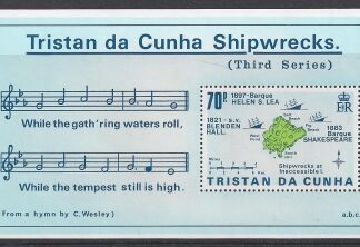 1987 Tristan Da Cunha. MS.429  Shipwrecks (3rd series) mini sheet. U/M (MNH)