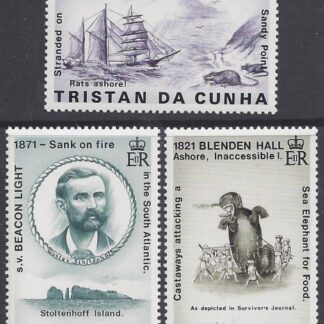 1987 Tristan Da Cunha. SG.426-8  Shipwrecks (3rd series) set 3 values. U/M (MNH)