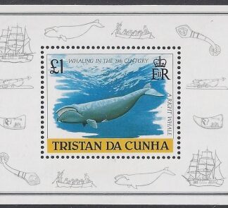 1988 Tristan Da Cunha. MS.456  19th Century Whaling. mini sheet U/M (MNH)