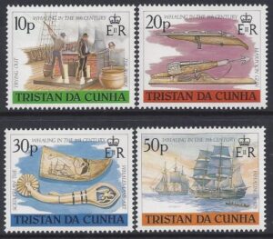 1988 Tristan Da Cunha. SG.452-5 19th Century Whaling. set 4 values U/M (MNH)