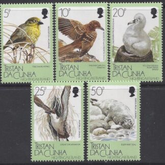 1988 Tristan Da Cunha. SG.443-7  Fauna of Nightingale Island. set 5 values U/M (MNH)
