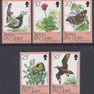 1986 Tristan Da Cunha. SG.417-21  Flora & Fauna of Inaccesible Island. set 5 values U/M (MNH)