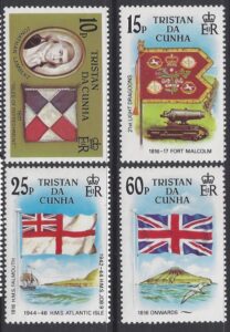 1985 Tristan Da Cunha. SG.395-8 Flags. set 4 values U/M (MNH)