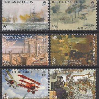 2008 Tristan Da Cunha. SG.925-30 90th Anniversary of The End of World War I. set 6 values U/M (MNH)