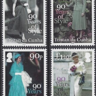 2016 Tristan Da Cunha. SG.1163-6 90th Birthday of Queen Elizabeth II. set 4 values U/M (MNH)