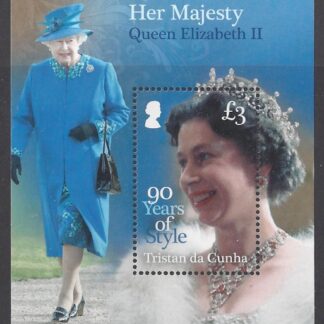 2016 Tristan Da Cunha. MS.1167  90th Birthday of Queen Elizabeth II. mini sheet.  U/M (MNH)