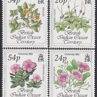 1993 British Indian Ocean. SG.141-4  Christmas Flowers. set4 values U/M (MNH)