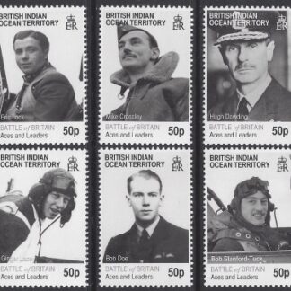 2010 British Indian Ocean Territory. SG.431-6  70th Anniversary of Battle of Britain.  set 6 values U/M (MNH)