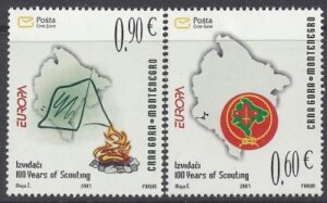 2007 Montenegro  SG. M209-10  Europa 'Scouting'  set 2 values U/M (MNH)