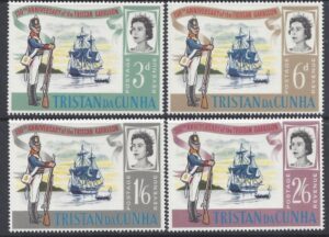 1966 Tristan Da Cunha. SG.93-6 150th Anniversary of Tristan Garrison. set 4 values U/M (MNH)