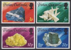 1978 Tristan Da Cunha. SG.242-5 Local Minerals set 4 values U/M (MNH)