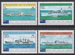 1978 Tristan Da Cunha. SG.250-3 Royal Fleet Auxillary Vessels. set 4 values U/M (MNH)