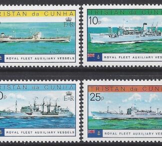 1978 Tristan Da Cunha. SG.250-3  Royal Fleet Auxillary Vessels. set 4 values U/M (MNH)