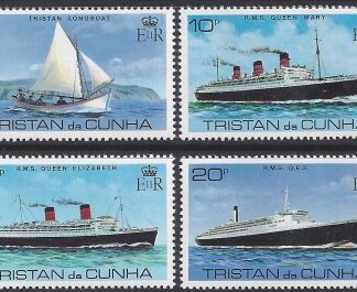 1979 Tristan Da Cunha. SG.259-62  Visit of Queen Elizabeth 2 (Liner).  set 4 values U/M (MNH)