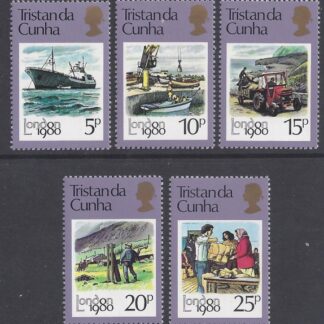 1980 Tristan Da Cunha. SG.277-81  London 1980 Int. Stamp Exhibition set 5 values U/M (MNH)