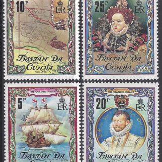 1980 Tristan Da Cunha. SG.283-6  400th Anniv. Sir Francis Drake's Circumnavigation of The World. set 4 values U/M (MNH)