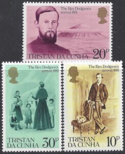 1981 Tristan Da Cunha. SG.300-2 Centenary of Revd. Dodgson's Arrival on Tristan Da Cunha. set 3 values U/M (MNH)