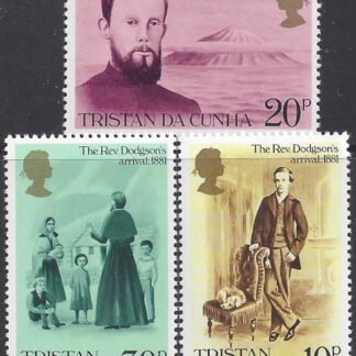 1981 Tristan Da Cunha. SG.300-2 Centenary of  Revd. Dodgson's Arrival on Tristan Da Cunha.  set 3 values U/M (MNH)
