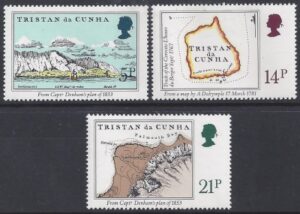 1981 Tristan Da Cunha. SG.304-6 Early Maps. set 3 values U/M (MNH)