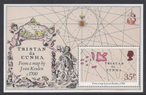 1981 Tristan Da Cunha. MS.307 Early Maps. mini sheet U/M (MNH)