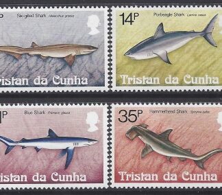 1982 Tristan Da Cunha. SG.319-22  Sharks. set of 4 values U/M (MNH)