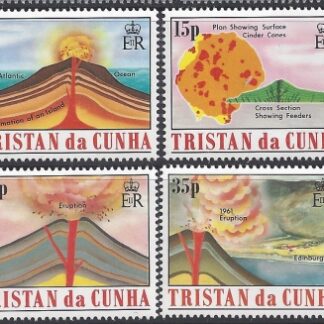 1982 Tristan Da Cunha. SG.337-40 Volcanoes  set 4 values  U/M (MNH)