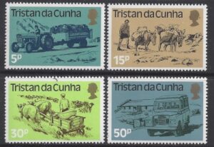 1983 Tristan Da Cunha. SG.345-8 Land Transport. set 4 values U/M (MNH)