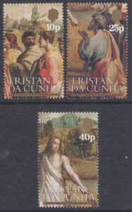 1983 Tristan Da Cunha. SG.361-3 500th Birth Anniv. of Raphael. set 3 values U/M (MNH)