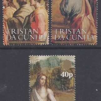 1983 Tristan Da Cunha. SG.361-3  500th Birth Anniv. of Raphael.  set 3 values U/M (MNH)
