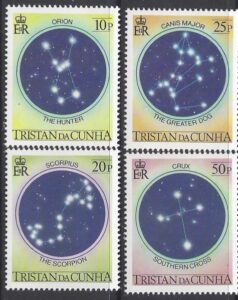 1984 Tristan Da Cunha. SG.373-6 The Night Sky. set 4 values U/M (MNH)