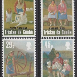 1984 Tristan Da Cunha. SG.377-80 Tristan Wollens Industry. set 4 values U/M (MNH)