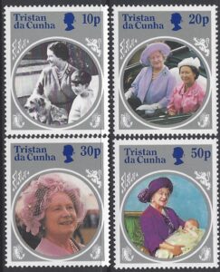 1985 Tristan Da Cunha. SG.390-3 Life & Times of Queen Elizabeth the Queen Mother. set 4 values U/M (MNH)