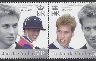 2003 Tristan Da Cunha. SG.779-80   21st Birthday of Prince William of Wales. set 2 values U/M (MNH)